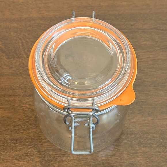 LE PARFAIT SUPER NIVEAU DE REMPLISSAGE FRANCE JAR CANISTER WIRE BAIL LID .75 L - Picture 8 of 12